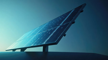 energy futuristic style rotating solar panel