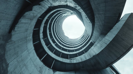 concrete brutalist style spiral checklist