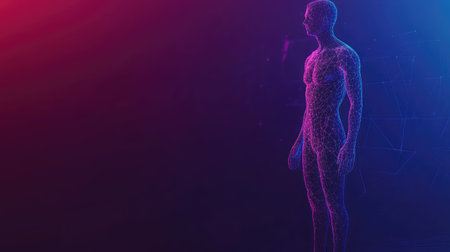 scan smooth gradient style glowing effect on body scan