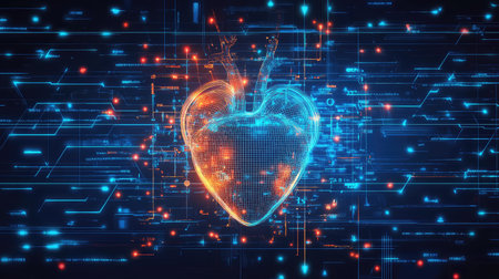 data ai analysis of advanced heart monitor schematic