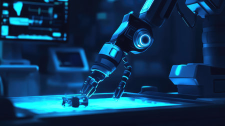 innovati hyper detailed glowing effect on surgical robot