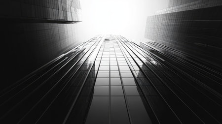 urban high contrast stylized skyscraper animation