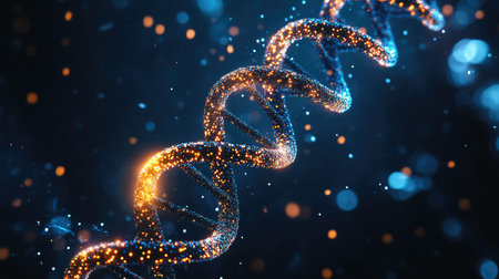 model schematic style of a vibrating dna double helix