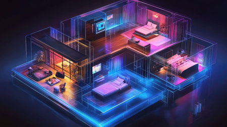 3d creating a holographic apartment layout