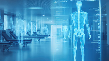 recovery medical hud style x ray of rehabilitation center