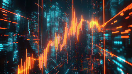 growth animated depiction of a real estate investment chart