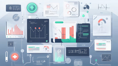 insights data flow from healthcare dashboard infographic