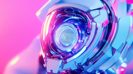 novation futuristic blinking gadget in pastel style