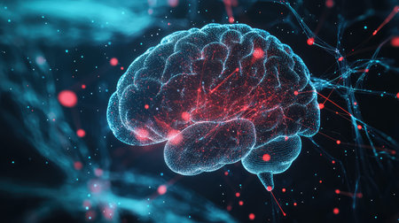 scn hyper dimensional abstract visualization of a brainwave scan