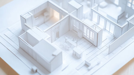 architecture 3d real estate walkthrough paper cutout x ray