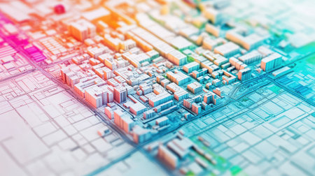 mp focusing on a minimalist urban zoning map