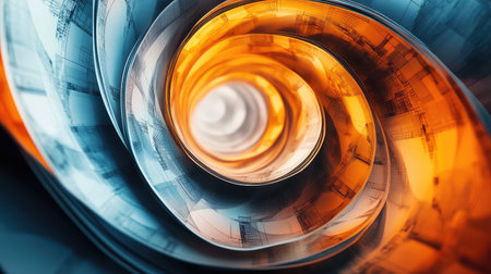 sheet abstract style of a spiraling budget sheet