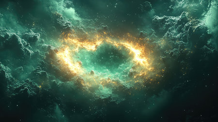 Cosmic nebula forming new stars in deep space