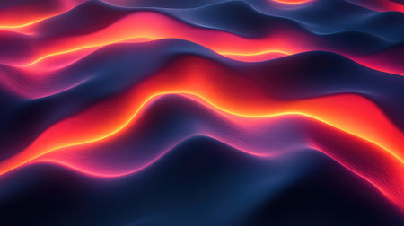 Abstract glowing waves flow creating vibrant energy lines