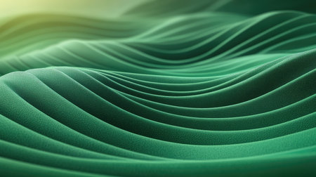 Abstract green wavy landscape textured background pattern