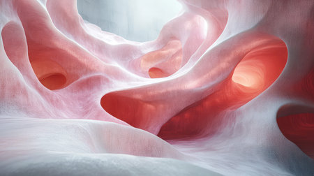 Abstract organic tunnel flowing light texture background