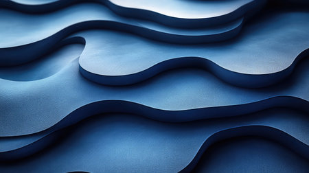 Abstract blue waves flowing textured background design