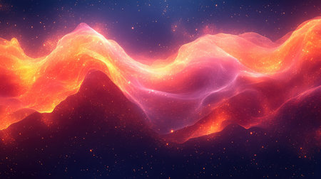 Colorful cosmic nebula creating abstract space background