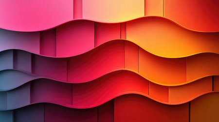 Colorful fluid gradient waves creating abstract modern background