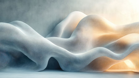 Flowing abstract soft fabric texture backgroundの写真素材