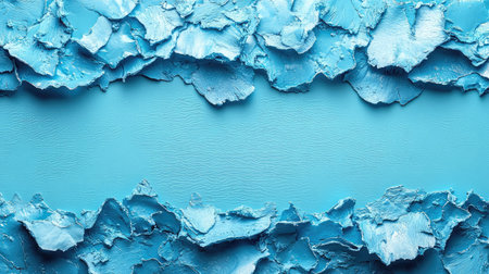 Blue textured abstract background featuring rough paint strokesの写真素材