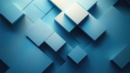 Blue geometric cubes creating abstract textured pattern
