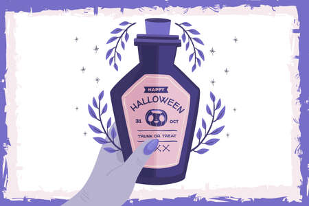 grunge halloween background with poison vector design illustrationのイラスト素材