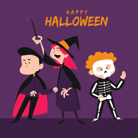 cute cartoon children costume collection vector design illustrationのイラスト素材