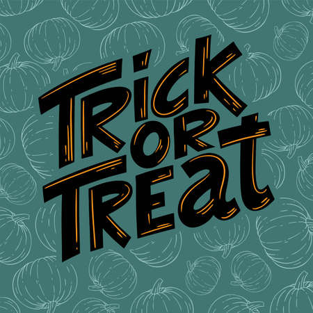 orange trick treat lettering vector design illustrationのイラスト素材