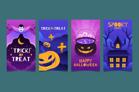 halloween  stories collection design vector illustrationのイラスト素材