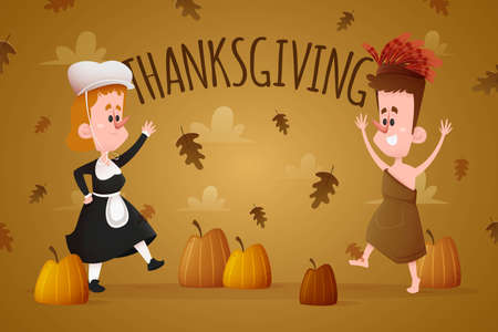 concept thanksgiving day wallpaper vector design illustrationのイラスト素材