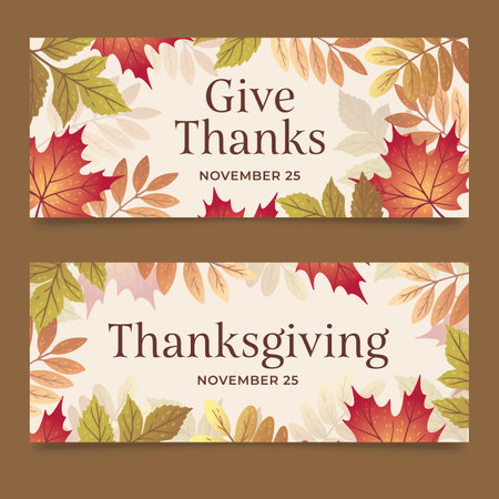 hand drawn thanksgiving banner web template vector design illustrationのイラスト素材