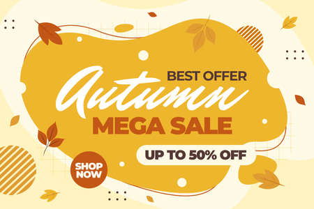 autumn sale background vector design illustrationのイラスト素材