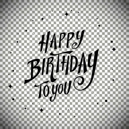 happy birthday lettering concept vector design illustrationのイラスト素材