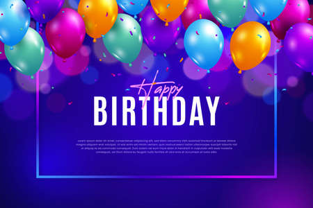 flat  birthday background vector design illustrationのイラスト素材