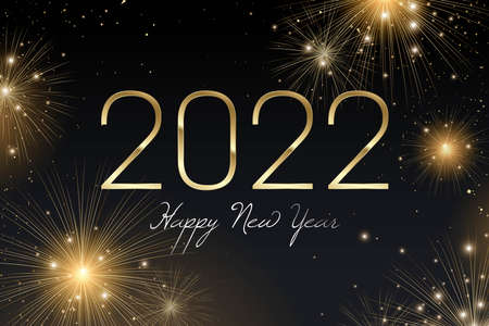 fireworks new year 2022 vector design illustration