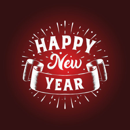 vintage lettering happy new year  2022 vector design illustrationのイラスト素材