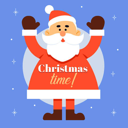 christmas character with lettering vector design illustrationのイラスト素材