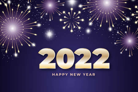 fireworks new year 2022 background