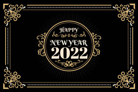 vintage new year 2022 backgroundのイラスト素材