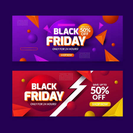 gradient black friday sales banner vector design illustrationのイラスト素材