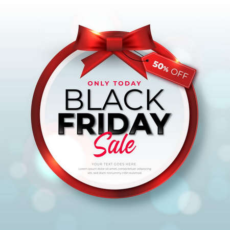 realistic banner black friday vector design illustrationのイラスト素材