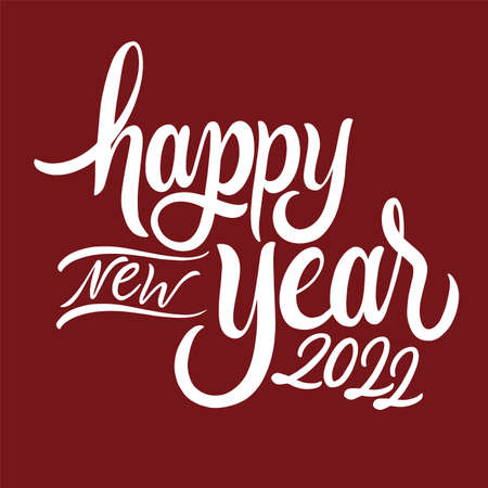 happy new year  2022 background vector design illustrationのイラスト素材