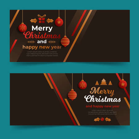 christmas banners happy new year vector design illustrationのイラスト素材