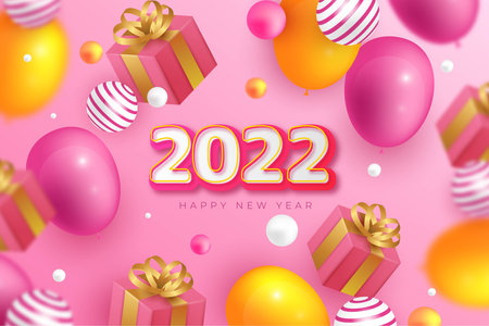 realistic new year background abstract design vector illustrationのイラスト素材