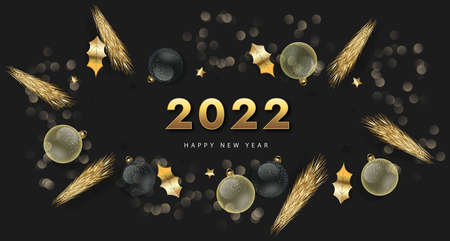 realistic new year 2022 background abstract design vector illustration