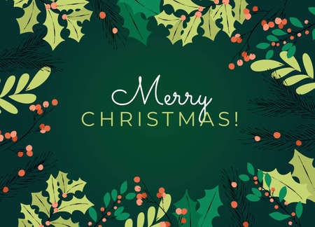 hand drawn flat business christmas card template abstract design vector illustrationのイラスト素材