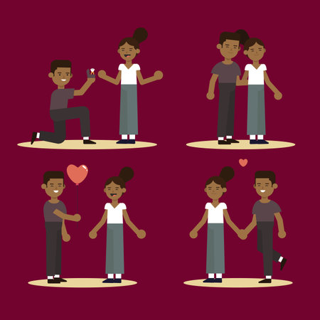 couple love collection design vector illustrationのイラスト素材
