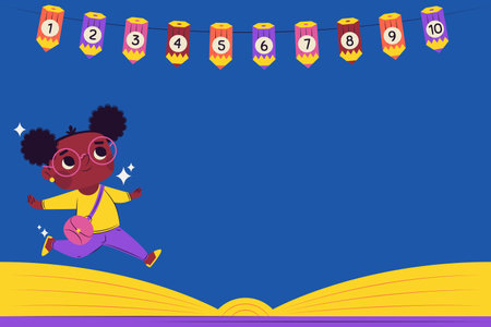 flat back school background vector design illustrationのイラスト素材