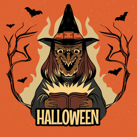 halloween celebration vector design illustrationのイラスト素材